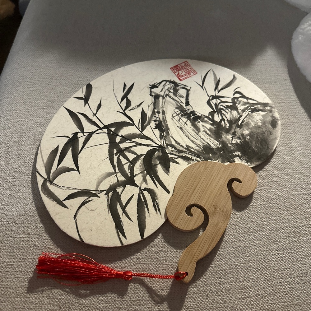 Hand painted chinese fan - bamboo 🪭